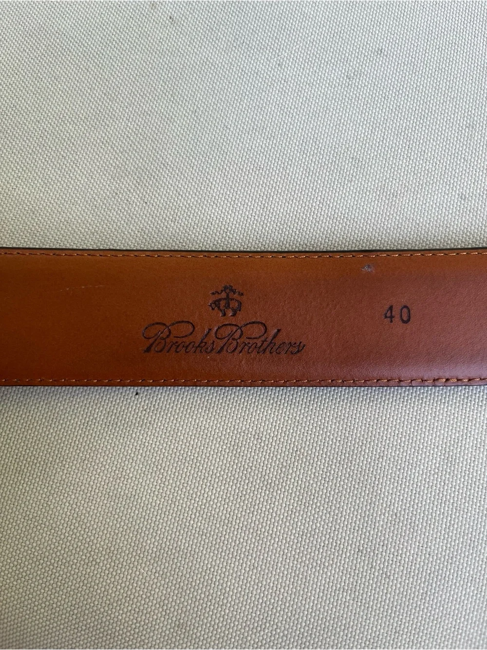 Brooks Brothers Leather Perforated Dress Belt with Silver Buckle